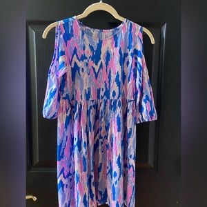 Lilly Pulitzer girls XL/12-14 cold shoulder dress
